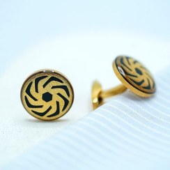 تصویر دکمه سردست روکش طلا طرح آریا CL03 