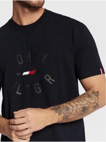 تصویر تیشرت مردانه تامی هیلفیگر اورجینال آبی سرمه ای Tommy Hilfiger MW0MW27572-07 