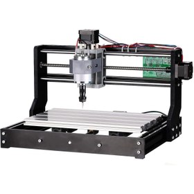 تصویر کیت دستگاه مینی سی ان سی (mini cnc) به همراه لیزر حکاکی 15W مدل 3018 pro رومیزی Mini CNC and 15000mW Laser Engraver Kit Model 3018 PRO