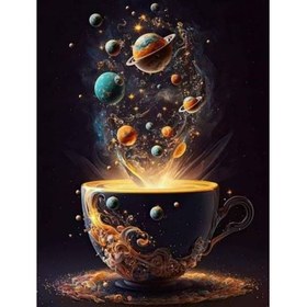 تصویر نقاشی آبرنگی کیت دار طرح جهان 