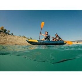 تصویر قایق کانو زرد بوت KANO 1 2 نفر اورجینال دکتلون Decathlon 