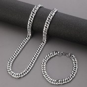 تصویر ست جواهرات ژوپینگ استیل رنگ ثابت 