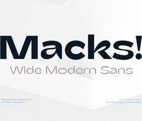 تصویر Macks Wide Modern Sans 