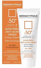 تصویر ضدآفتاب پوست چرب و جوشی بی رنگ درماتیپیک spf50 