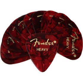 تصویر Fender Celluloid Picks 351 Red Moto Heavy 12 Pack 