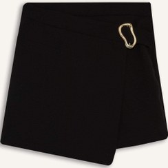 تصویر دامن زنانه مشکی دفکتو 