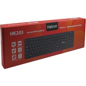 تصویر کیبورد HK203 هترون سیمی Hatron HK203 Keyboard