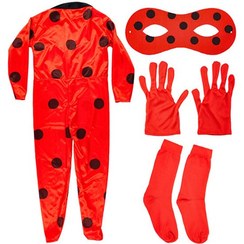 تصویر لباس دختر کفشدوزکی مدل 20305 