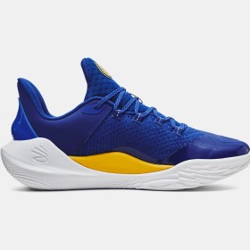 تصویر کتونی بسکتبال Under Armour Curry 11 آندر آرمور کری 11 آبی زرد 