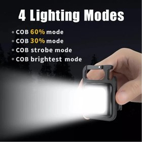 تصویر چراغ قوه جیبی مدل جاکلیدی COB KEY CHAIN LIGHT COB RECHARGEABLE KEY CHAIN LIGHT