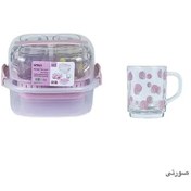 تصویر سرویس چایخوری ۴ نفره پاستیلی لیمون - صورتی 