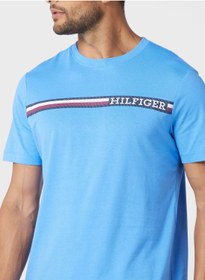 تصویر تی‌شرت گردن گرد لوگو برند Tommy Hilfiger Logo Crew Neck T-Shirt