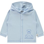 تصویر بلوز کلاهدار جلو دکمه نوزادی طرح خرس تدی برند ترک سیویل 