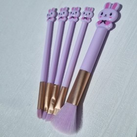 تصویر ست براش فانتزی خرگوشی(عروسکی)۵عددی ا 5-piece fantasy rabbit (doll) brush set 5-piece fantasy rabbit (doll) brush set