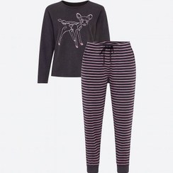 تصویر ست تی‌شرت آستین بلند و شلوار راحتی زنانه مدل Qr 