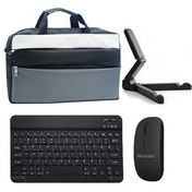 تصویر کاور تبلت سازگار با SAMSUNG TAB S9 FE PLUS 12.4 INCH BAG + صفحه کلید BT ماوس پایه مشکی Microcase 