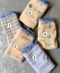 تصویر شورت نخی عروسکی سایز 3xl طرح گل آبی - ۳ 