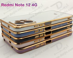 تصویر قاب ژله ای فریم طلایی Xiaomi Redmi Note 12 4G مدل My Case ا Xiaomi Redmi Note 12 4G My Case TPU Gold Frame Xiaomi Redmi Note 12 4G My Case TPU Gold Frame