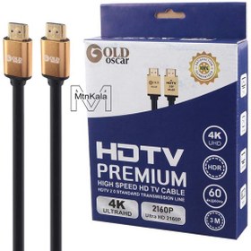 تصویر کابل Gold Oscar HDMI V2.0 4K 3m 