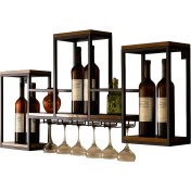 تصویر شلف بار دیواری مدرن و مینیمال اُرفیک 