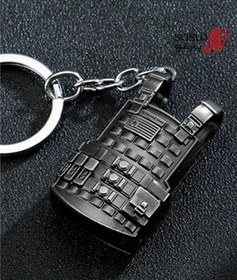 تصویر جاکلیدی فلزی 4سانتی متری مشکی ضد گلوله پابجیPUBG Keychain 