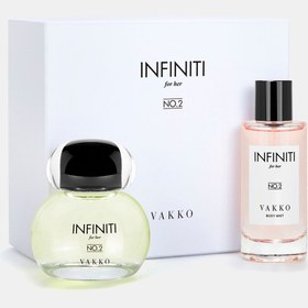 تصویر عطر واکو اورجینال Vakko M400256588 Infiniti For Her Set of 2 No2(EDP B.MIST) 