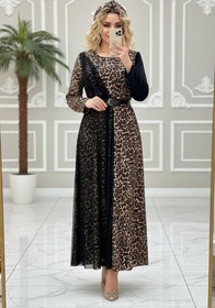 تصویر ماکسی پلنگی آیوا سایز ۴۴ تا ۵۰ 