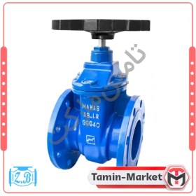 تصویر شیر کشویی لاستیکی سایز 3 اینچ 80 میلی متر مهاب آب ایرانیان 