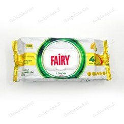 تصویر دستمال مرطوب چند منظوره فیری با رایحه لیمو بسته ۱۰۰ عددی 