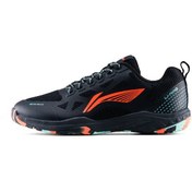 تصویر کفش بدمینتون برند لاینینگ مدل آرو فلای II مناسب بزرگسالان برند li-ning Lining Aero Fly II Badminton Shoes Unisex-adult Non Marking Lightweight u0026 Durable (Black/Orange/Blue EUR- 40) 6937461101592
