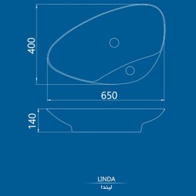 تصویر روشویی رو کابینتی کرد مدل لیندا 65 