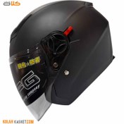 تصویر کلاه کاسکت بدون فک مشکی مات DFG کد 218 DFG Matte Black Helmet Without Jaws Code 218