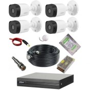 تصویر پکیج دوربین مداربسته داهوا مدل SE-4BP با هارد و کابل رایگان 