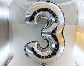 تصویر بادکنک فویلی عدد 3 (سه) 