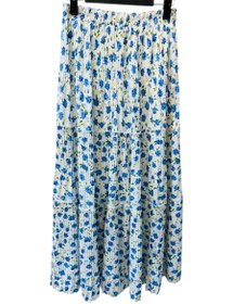 تصویر دامن گلدار - صورتی 