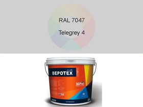 تصویر رنگ اکریلیک نمای بافت‌دار بپکو (BEPOTEX) (7047-telegrey-4 (خاکستری)) 