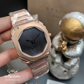 تصویر ساعت مردانه بولگاری رزگلد صفحه مشکی لیمیتد ادیشن Bulgari octo finissimo بولگاری ( Bvlgari )