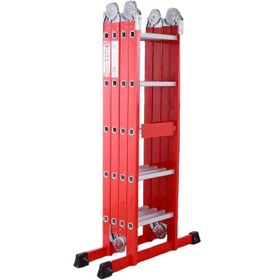 تصویر نردبان 4 حالته 6 متری مفصلی 