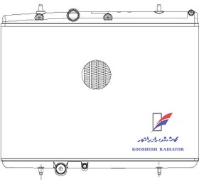 تصویر رادیاتور آب پژو ۴۰۷ آلومینیومی کوشش رادیاتور 