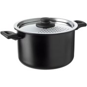 تصویر قابلمه 3 لیتر ایکیا مدل HEMLAGAD IKEA HEMLAGAD Pot with lid, black, 3 l