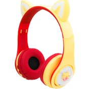 تصویر هدفون بی سیم بچگانه طرح گربه مدل KT-M18 WIRELESS HEADPHONE CAT EAR KT-M18