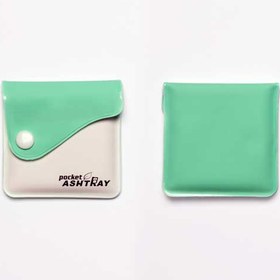 تصویر زیرسیگاری جیبی کلاسیک سبز روشن 