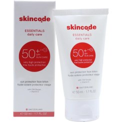 تصویر لوسیون ضد آفتاب حاوی SPF 50 اسکین کد 50 میلی لیتر Skin Code Sun Protective Face Lotion SPF 50 50 ML