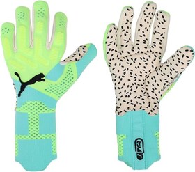 تصویر دستکش دروازه بانی پوما سبزآبی فسفری اورجینال سایز ۸-۹-۱۰ - سایز Puma goalkeeper gloves