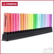 تصویر هایلایتر باس استابیلو بسته بیست و سه عددی STABILO BOSS Original Highlighter Set, 50th Anniversary Desk Set, 23-Colors, pastel & neon 