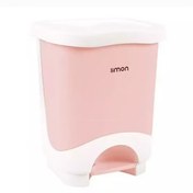 تصویر سطل زباله لیمون پدالی بزرگ 18 لیتر (الوان) کد 42435 