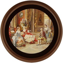 تصویر تابلو فریم سنگی ورق طلا لوتوس مدل FWSBR-64X64 