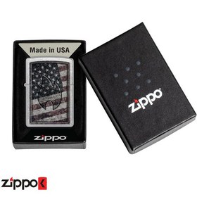 تصویر فندک اورجینال بنزینی زیپو مدل Zippo AMERICANA DESIGN 48180 207 AMERICANA DESIGN