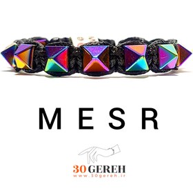 تصویر دستبند سنگی خاص حدید اصل مدل نیزه ای ا MESR MESR