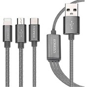 تصویر کابل سه سر روموس Romoss CB25N Romoss CB25N Medusa 3 in 1 lightning/microUSB/USB Type-C Data cable